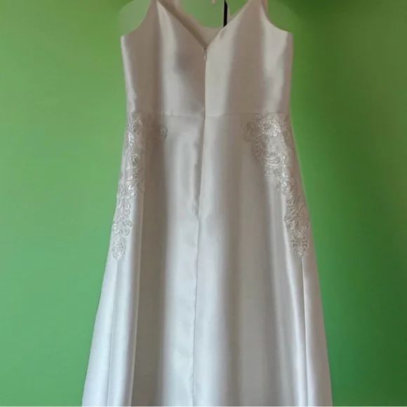 Adrianna Papell White Embroidered Cocktail Dress 2 NWT Elegant Formal Lace Stuns - Picture 6 of 8